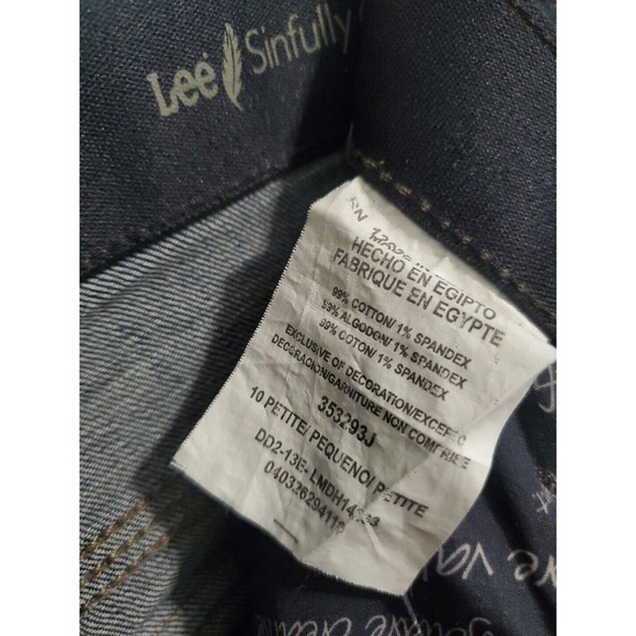 Lee sinfully soft women's dark wash bootcut jeans size 10p - Picture 3 of 4